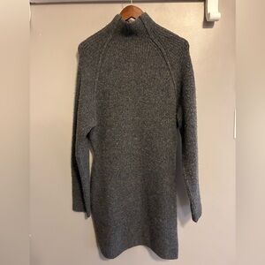 NWT H&M Charcoal Cowl Neck Sweater Dress - Warm Thick Cable Knit